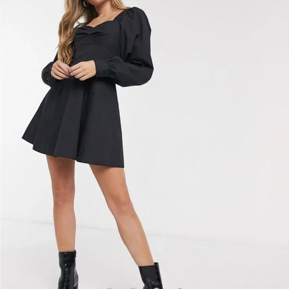 ASOS Black Long Sleeve Dress - Picture 4 of 8